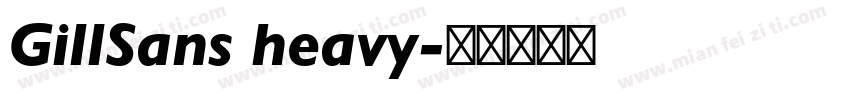 GillSans heavy字体转换